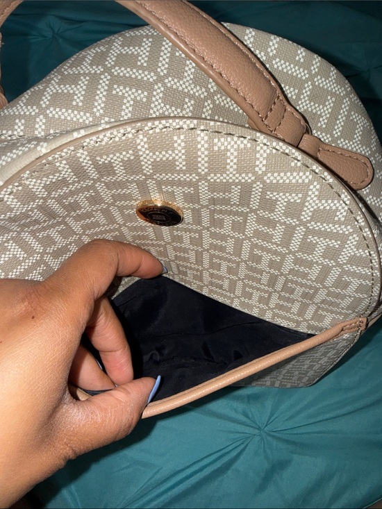 Tommy Hilfiger Mini Backpack in Cream and Tan main image 4